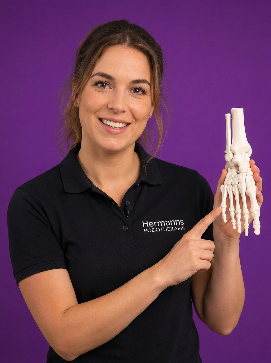 Illustratie van een voet met Hallux Valgus